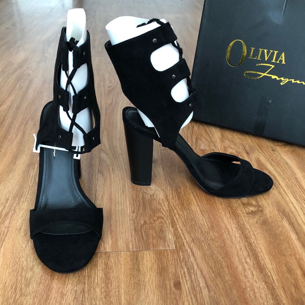 Olivia Jaymes Corset Chunky Heels